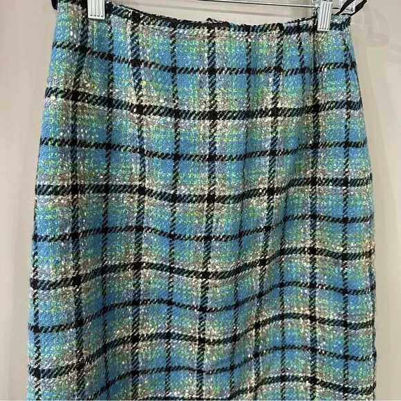 PENDLETON Vintage Wool Boucle Tweed Knit Skirt Suit Made in USA Womens Size 12 - Picture 8 of 11